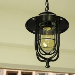 American Retro Outdoor Light Αδιάβροχο Birdcage Shape Pendant Light Garden