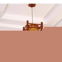 Ρετρό πολυέλαιος φαναριού από μπαμπού από ξύλο