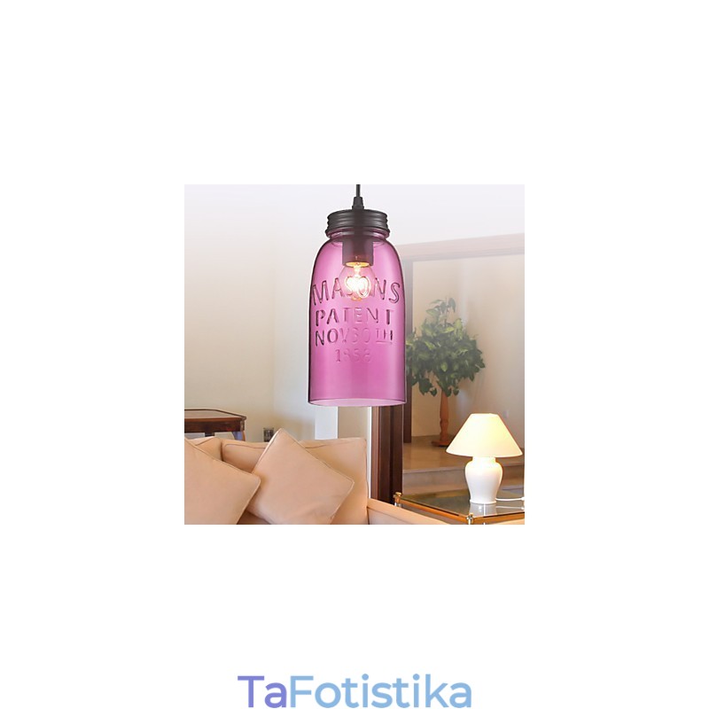 1 ελαφρύ μοντέρνο γυάλινο κρεμαστό φωτιστικό σε διάφανο σχέδιο με φυσαλίδες