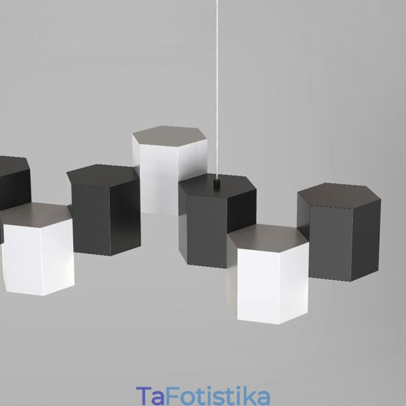 Μοντέρνο εξάγωνο κρεμαστό φωτιστικό δημιουργικού συνδυασμού
