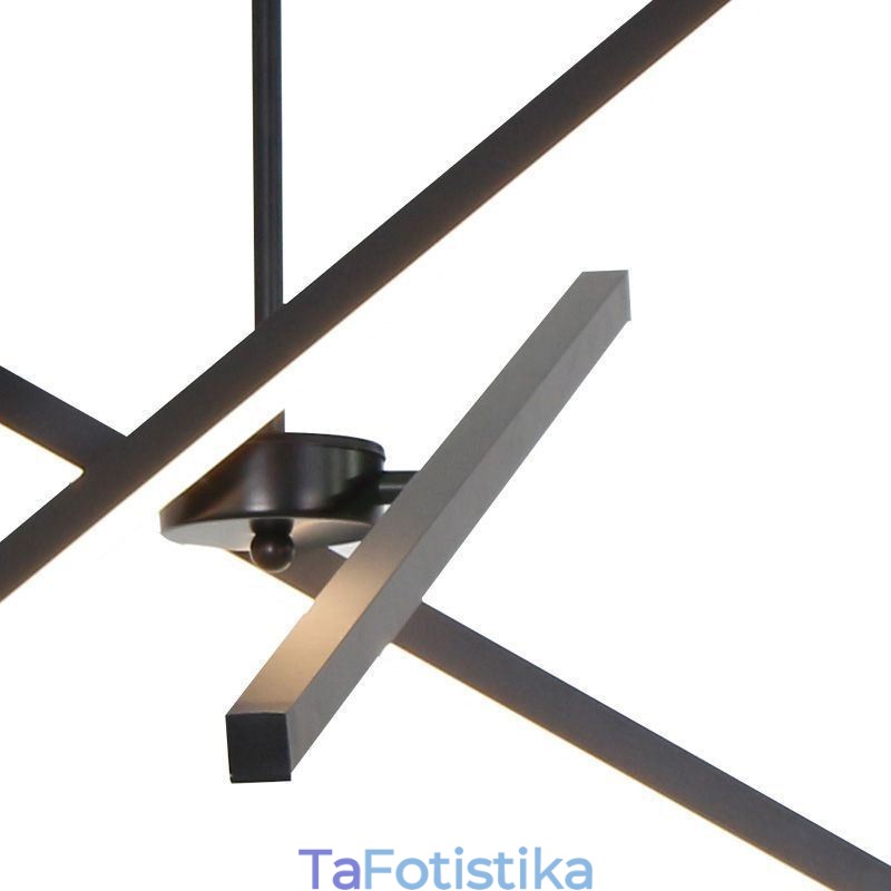 Μοντέρνο κρεμαστό φωτιστικό με ρυθμιζόμενο μαύρο λουράκι