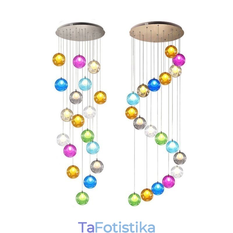 Μοντέρνο κρεμαστό κρυστάλλινο μπαλάκι ανοιχτόχρωμο κρυστάλλινο πολυέλαιος (Colorful Style Pls Επικοινωνήστε μαζί μας)