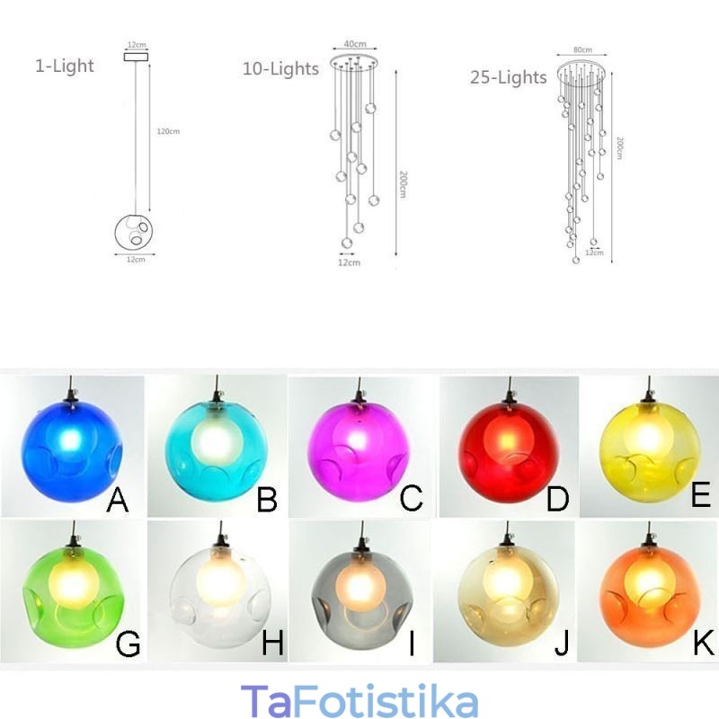 Μοντέρνο κρεμαστό κρυστάλλινο μπαλάκι ανοιχτόχρωμο κρυστάλλινο πολυέλαιος (Colorful Style Pls Επικοινωνήστε μαζί μας)