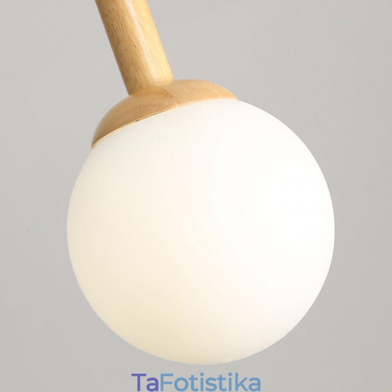 Γιαπωνέζικο Ξύλινο Κρεμαστό Φωτιστικό Φωτιστικό Nordic Glass