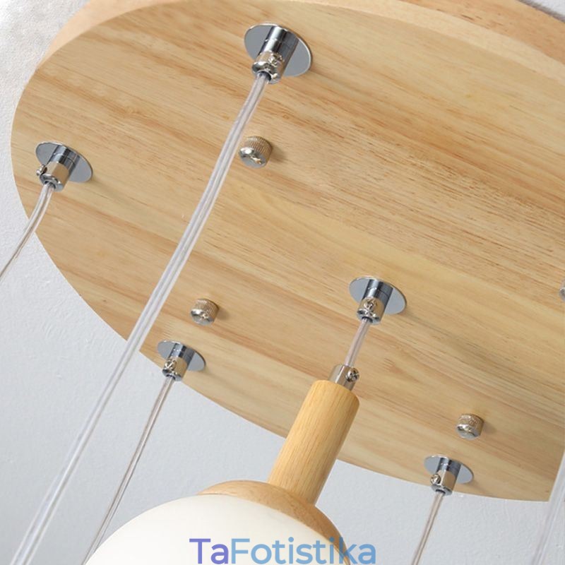 Γιαπωνέζικο Ξύλινο Κρεμαστό Φωτιστικό Φωτιστικό Nordic Glass