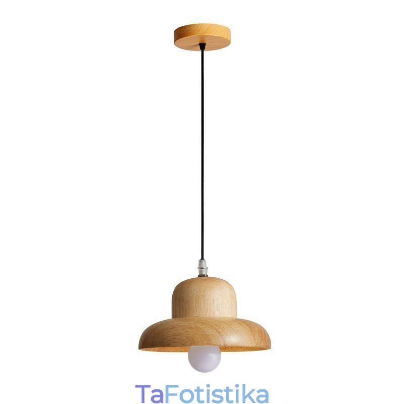 Φωτιστικό γιαπωνέζικο Ξύλινο Κρεμαστό Φωτιστικό Καπέλου