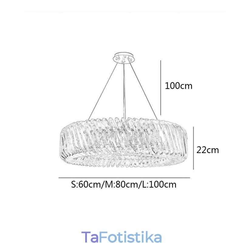 Κρεμαστό Κρεμαστό Κρεμαστό Φωτιστικό Στρογγυλό Γυάλινο Κρεμαστό