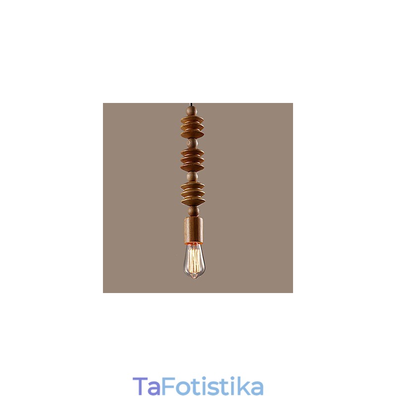 Πολυέλαιος Mini Style Παραδοσιακό Κλασικό Ξύλινο Μπαμπού