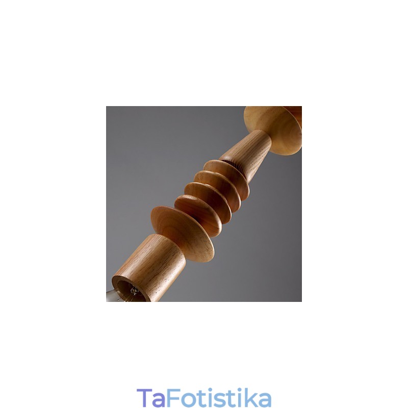 Πολυέλαιος Mini Style Παραδοσιακό Κλασικό Ξύλινο Μπαμπού