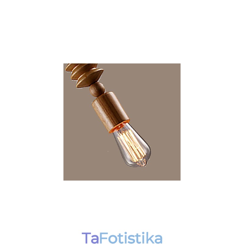 Πολυέλαιος Mini Style Παραδοσιακό Κλασικό Ξύλινο Μπαμπού