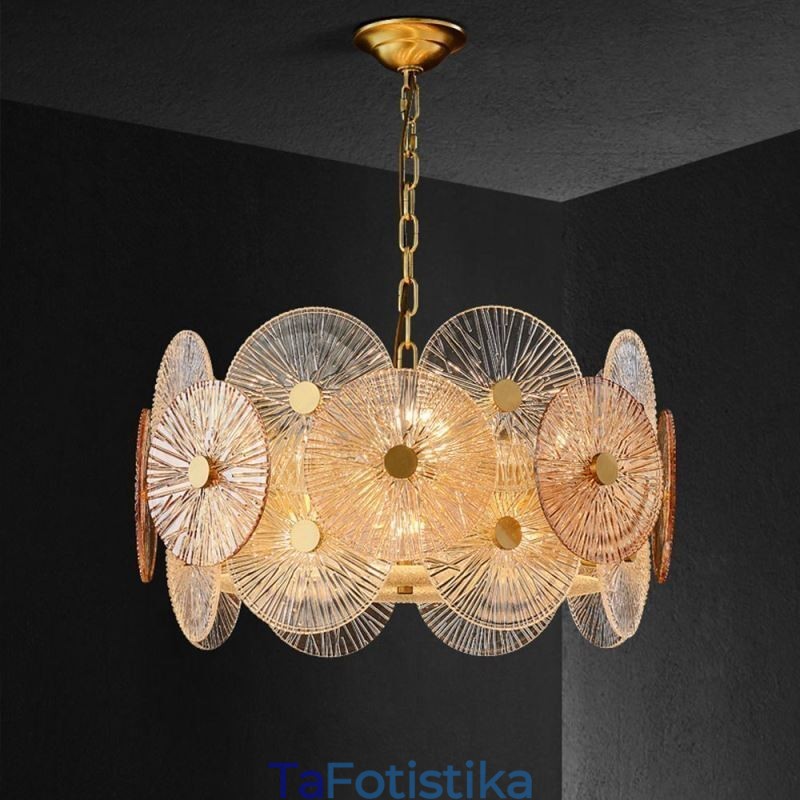 Μοντέρνος πολυέλαιος Spark Disc Firework Γυάλινο κρεμαστό φωτιστικό Home Deco Φωτισμός