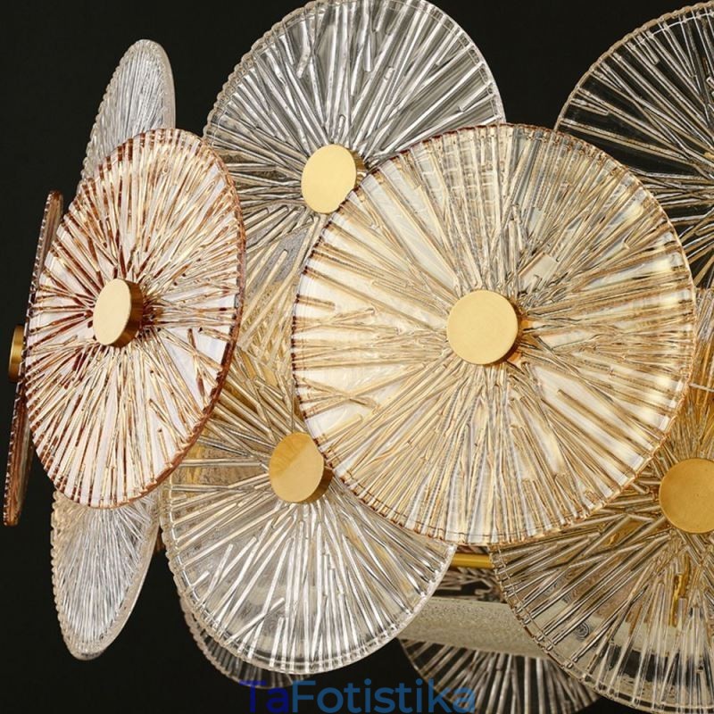 Μοντέρνος πολυέλαιος Spark Disc Firework Γυάλινο κρεμαστό φωτιστικό Home Deco Φωτισμός