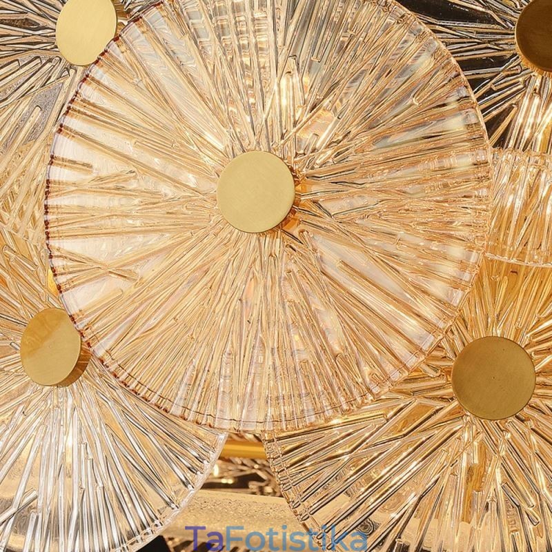 Μοντέρνος πολυέλαιος Spark Disc Firework Γυάλινο κρεμαστό φωτιστικό Home Deco Φωτισμός
