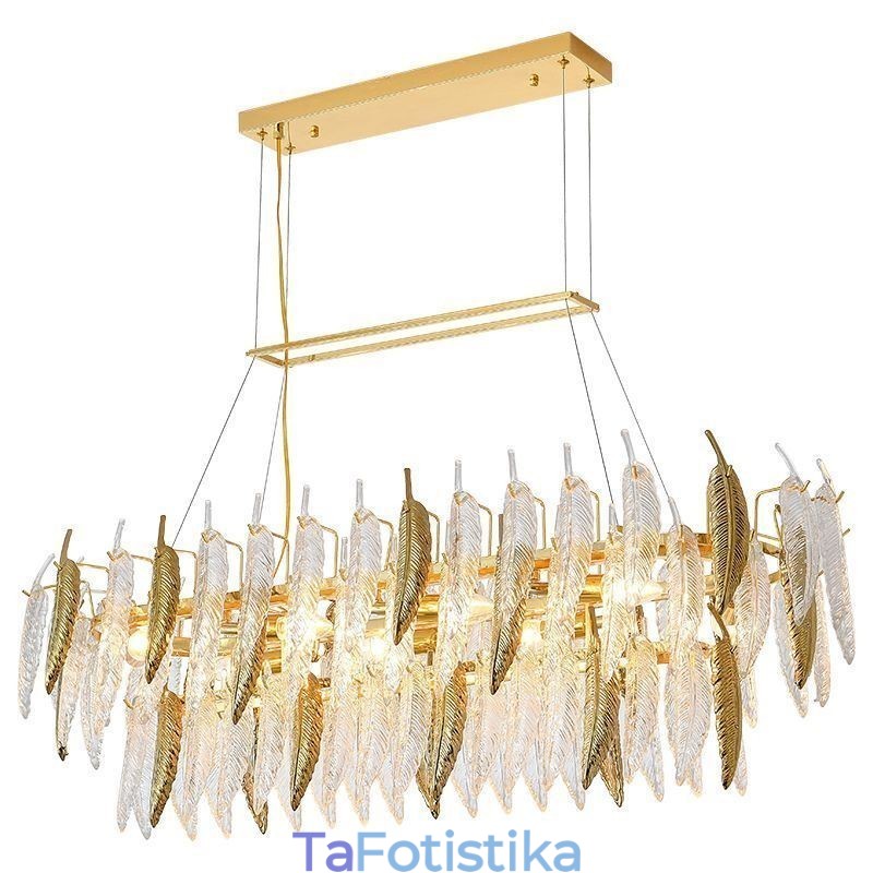 Artistic Glass Πολυέλαιος Φτερό Οβάλ Κρεμαστό Φωτιστικό