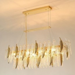 Artistic Glass Πολυέλαιος Φτερό Οβάλ Κρεμαστό Φωτιστικό
