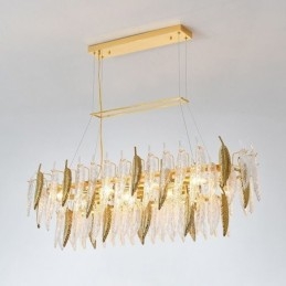 Artistic Glass Πολυέλαιος Φτερό Οβάλ Κρεμαστό Φωτιστικό