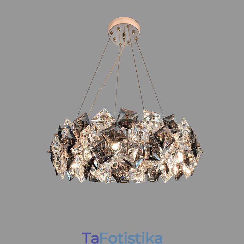 Light Luxury Glass Πολυέλαιος Μοντέρνο Μινιμαλιστικό Κρεμαστό Φωτιστικό Living