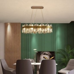 Light Luxury Πολυέλαιος Post Μοντέρνο Γυάλινο Κρεμαστό Φωτιστικό