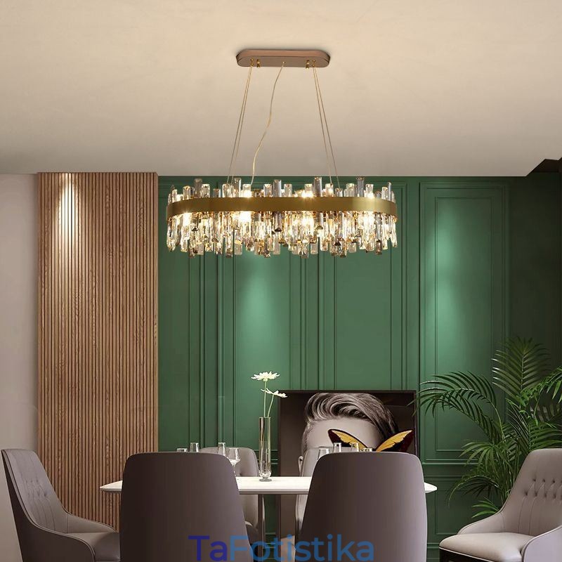 Light Luxury Πολυέλαιος Post Μοντέρνο Γυάλινο Κρεμαστό Φωτιστικό