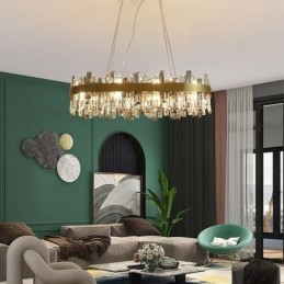 Light Luxury Πολυέλαιος Post Μοντέρνο Γυάλινο Κρεμαστό Φωτιστικό