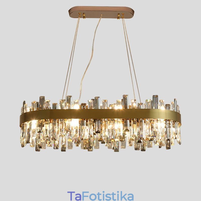 Light Luxury Πολυέλαιος Post Μοντέρνο Γυάλινο Κρεμαστό Φωτιστικό