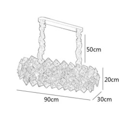 European Glass Chandelier Creative Light Πολυτελές κρεμαστό φωτιστικό
