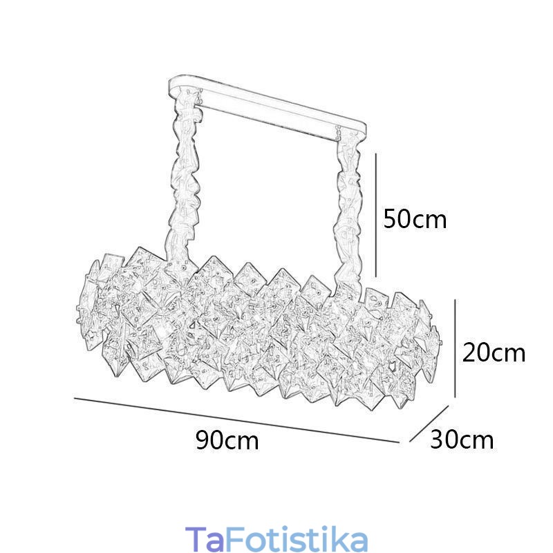 European Glass Chandelier Creative Light Πολυτελές κρεμαστό φωτιστικό