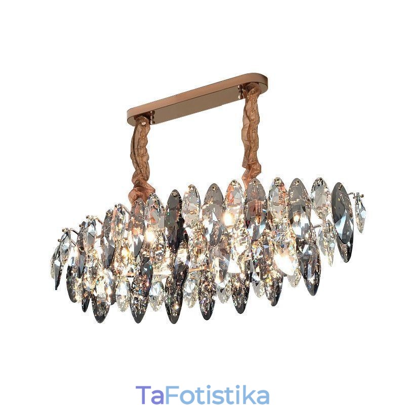 Ελαφρύ κρεμαστό πολυτελές Light Decor για το σπίτι Γυάλινος πολυέλαιος Living