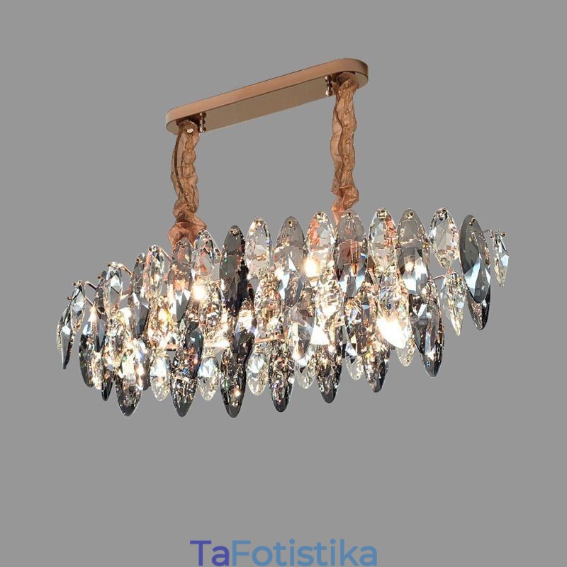 Ελαφρύ κρεμαστό πολυτελές Light Decor για το σπίτι Γυάλινος πολυέλαιος Living