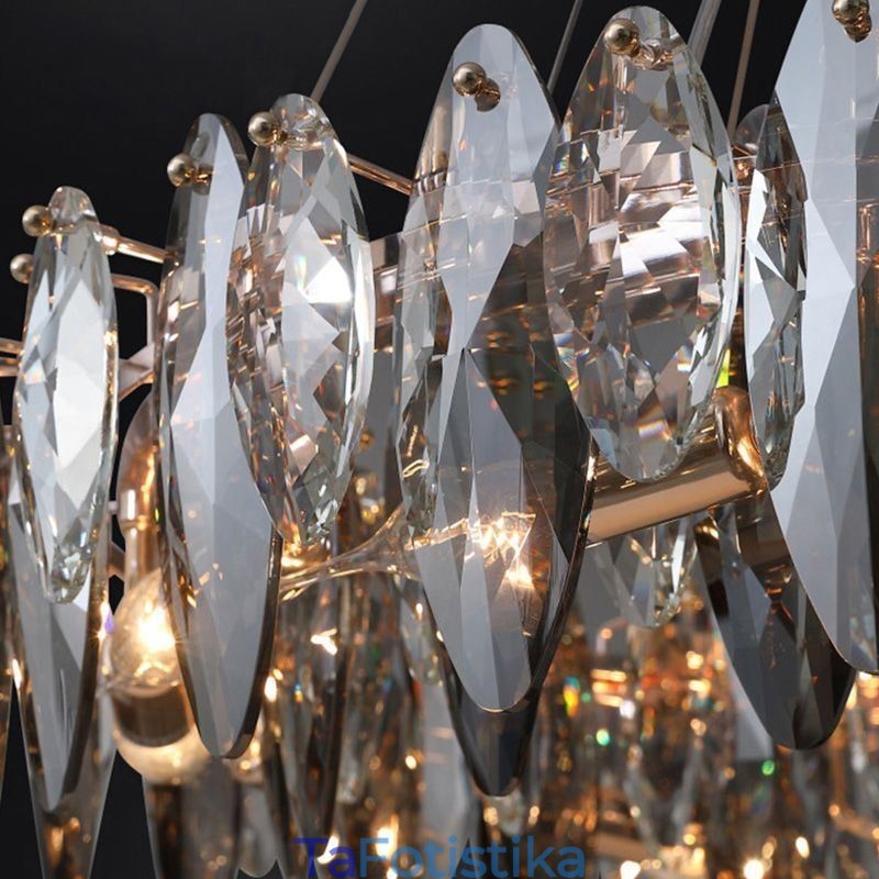 Ελαφρύ κρεμαστό πολυτελές Light Decor για το σπίτι Γυάλινος πολυέλαιος Living