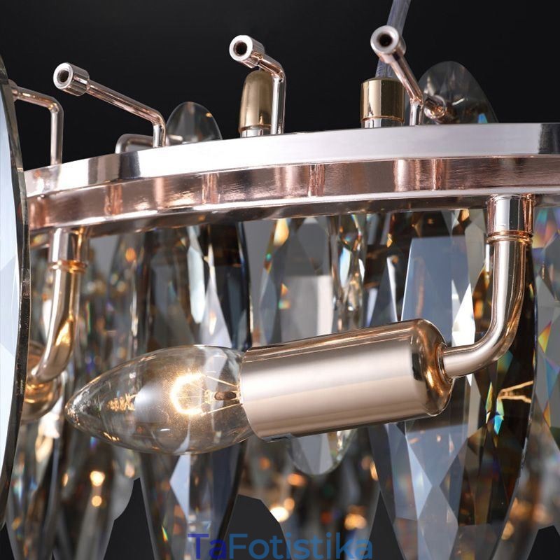 Ελαφρύ κρεμαστό πολυτελές Light Decor για το σπίτι Γυάλινος πολυέλαιος Living