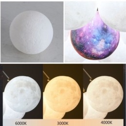 Moon Bubble Chandelier Μοντέρνο 3D Print Balls Κρεμαστό φωτιστικό
