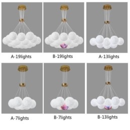 Moon Bubble Chandelier Μοντέρνο 3D Print Balls Κρεμαστό φωτιστικό