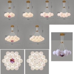 Moon Bubble Chandelier Μοντέρνο 3D Print Balls Κρεμαστό φωτιστικό