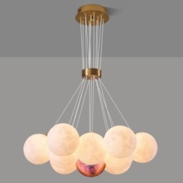 Moon Bubble Chandelier Μοντέρνο 3D Print Balls Κρεμαστό φωτιστικό