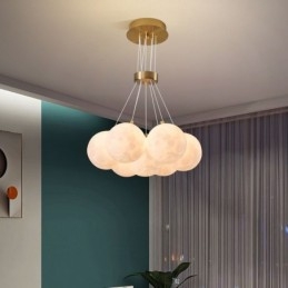 Moon Bubble Chandelier Μοντέρνο 3D Print Balls Κρεμαστό φωτιστικό
