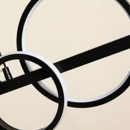 Μοντέρνα γυάλινα μενταγιόν με φούσκα ανοιχτά Μαύρα μακριά φωτιστικά με βραχίονα