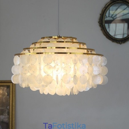 Μοντέρνο Raindrop Chandelier Λευκό Κοχύλι Σκιά Οροφής Κρεμαστό φωτιστικό Μοντέρνο Raindrop Chandelier Λευκό Κοχύλι Σκιά Οροφής Κρεμαστό φωτιστικό