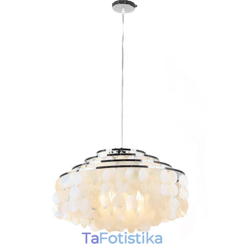Μοντέρνο Raindrop Chandelier Λευκό Κοχύλι Σκιά Οροφής Κρεμαστό φωτιστικό