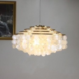 Μοντέρνο Raindrop Chandelier Λευκό Κοχύλι Σκιά Οροφής Κρεμαστό φωτιστικό