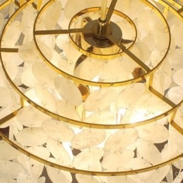 Μοντέρνο Raindrop Chandelier Λευκό Κοχύλι Σκιά Οροφής Κρεμαστό φωτιστικό