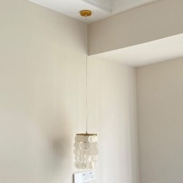 Μοντέρνο μενταγιόν Capiz Φωτιστικό Σύγχρονο μίνι κρεμαστό φωτιστικό οροφής Τραπεζαρία