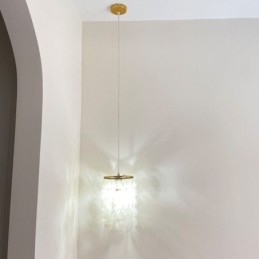 Μοντέρνο μενταγιόν Capiz Φωτιστικό Σύγχρονο μίνι κρεμαστό φωτιστικό οροφής Τραπεζαρία