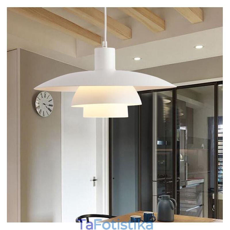 Λευκό κρεμαστό φωτιστικό αλουμινίου Σύγχρονος πολυέλαιος ρυθμιζόμενος κρεμαστός φωτιστικό