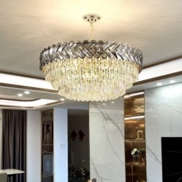 Κρυστάλλινο κρεμαστό χρυσό φωτιστικό οροφής