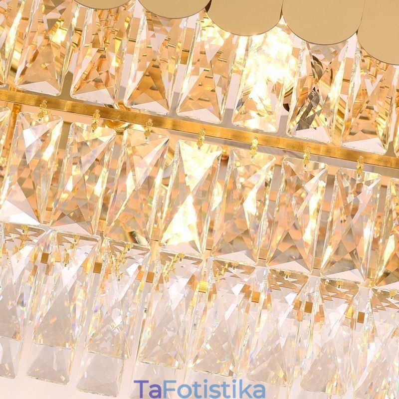 Κρυστάλλινο Φωτιστικό Κρεμαστό Πολυτελές Οβάλ Φωτιστικό Οροφής
