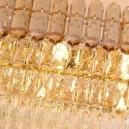 Μοντέρνο κρεμαστό κρυστάλλινο φωτιστικό πολυτελείας οβάλ οροφής