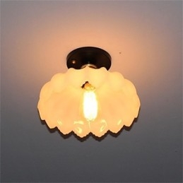 Imitation Jade Glass Retro 1 Head Φωτιστικό οροφής Lotus