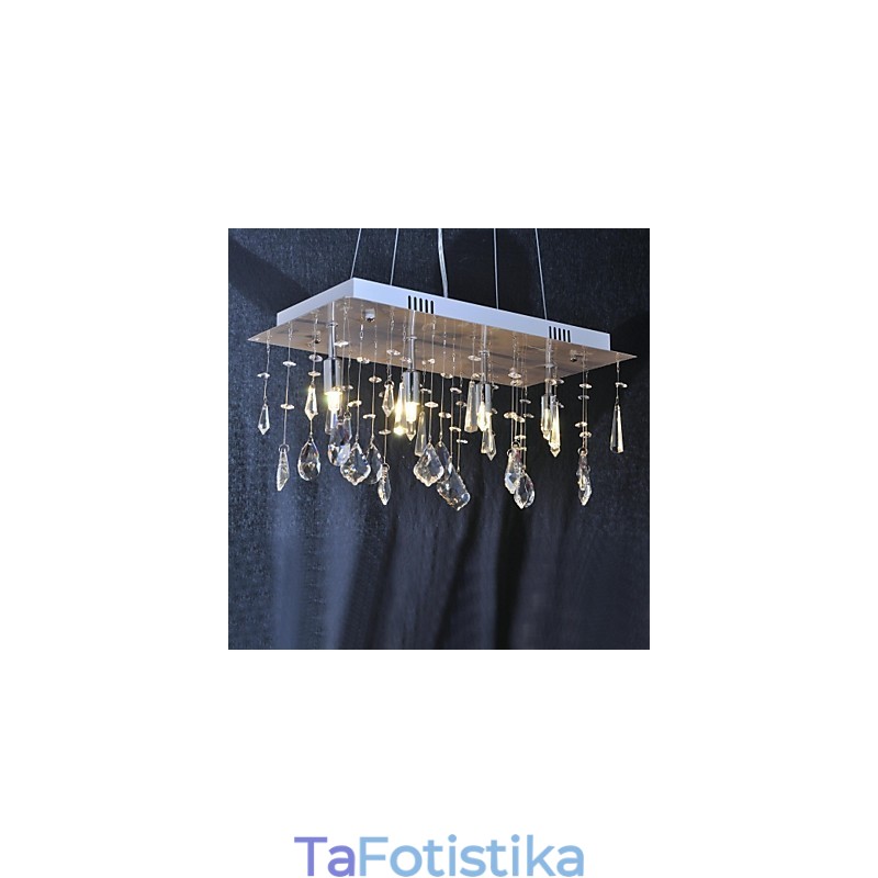 Παραδοσιακός Κλασικός Μεταλλικός Πολυέλαιος Κρυστάλλινο Χρώμιο