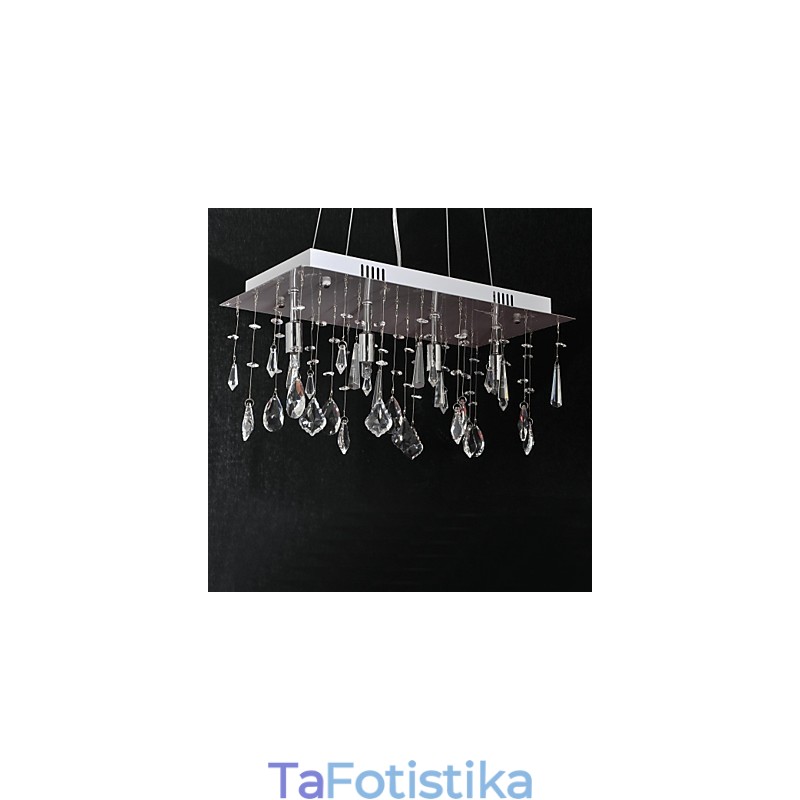 Παραδοσιακός Κλασικός Μεταλλικός Πολυέλαιος Κρυστάλλινο Χρώμιο